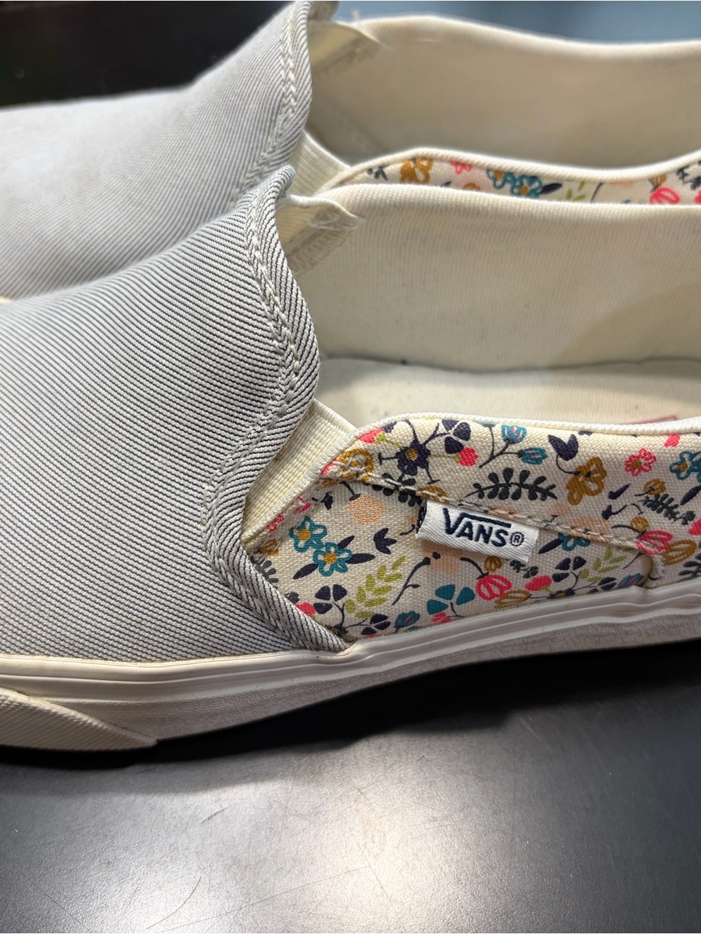 Blue and colorful Vans
